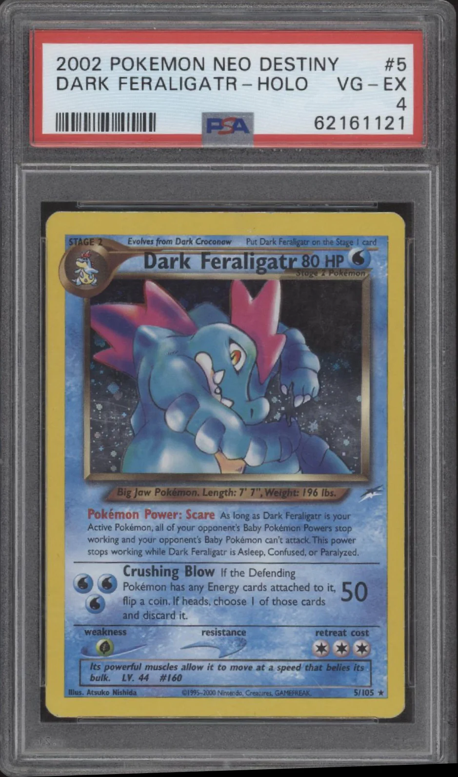 Dark Feraligatr Pokemon Neo Destiny Holo #5 PSA 4