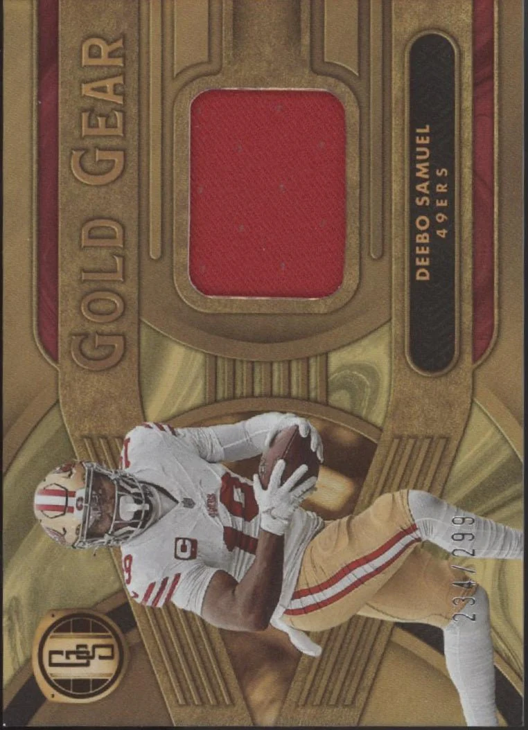 Deebo Samuel 2024 Panini Gold Standard Gold Gear Swatch 234/299 #GG-DSL