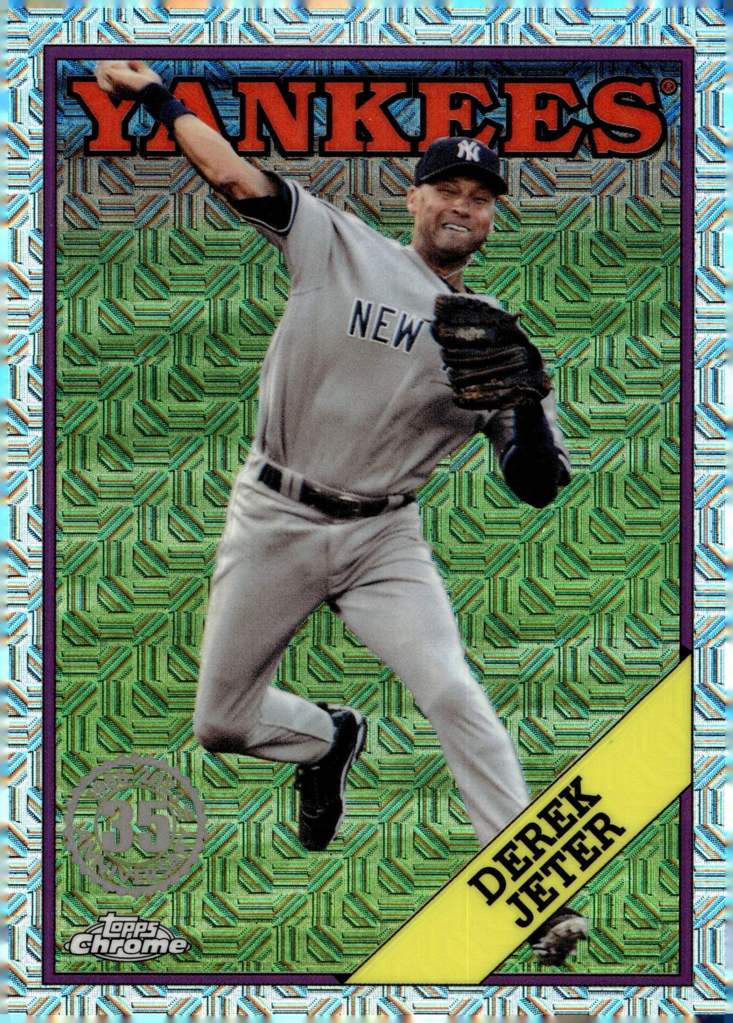 Derek Jeter 2023 Topps Chrome 35th Anniversary Mojo Refractor #T88CU-38