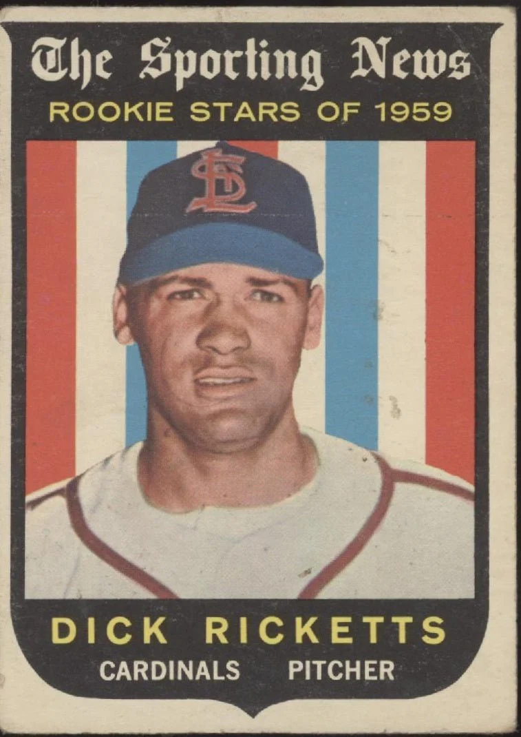 Dick Ricketts 1959 Topps Sporting News RC #137 St. Louis Cardinals VG