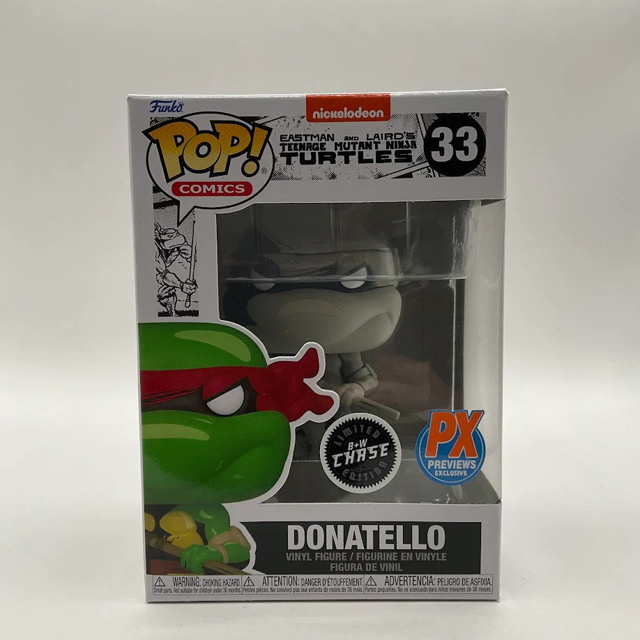 Donatello Funko Pop! Eastman & Laird's TMNT #33 B&W Chase PX Previews