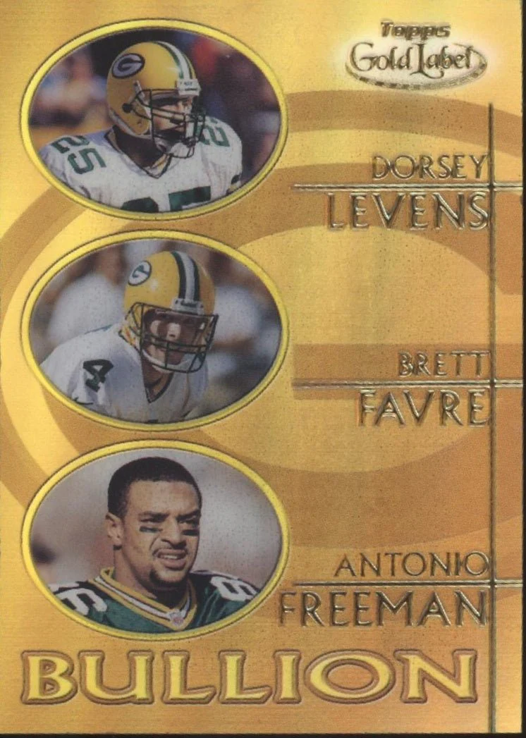 Dorey Levens / Brett Favre / Antonio Freeman 2000 Topps Gold Label Bullion #B10