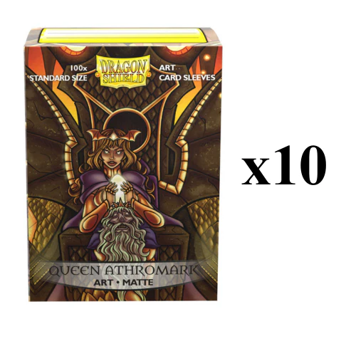 Dragon Shield: 100ct Standard Size Queen Athromark Matte Art Sleeves - DISPLAY (10ct)