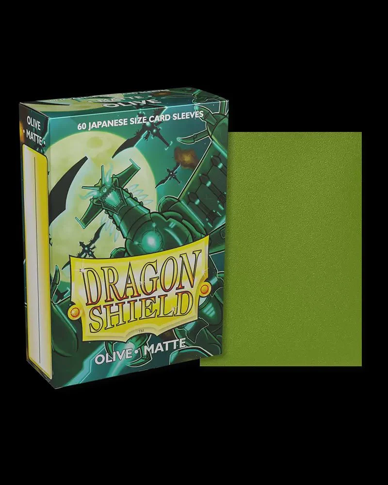 Dragon Shield: 60ct Japanese Sized Matte Olive Sleeves
