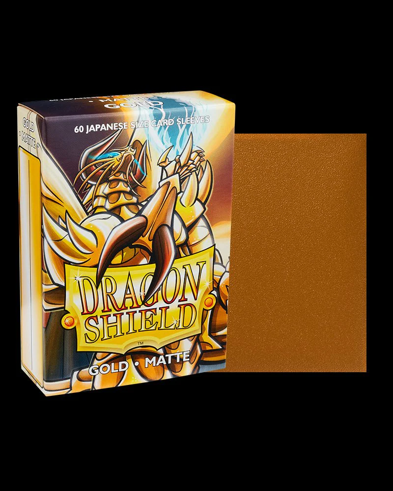 Dragon Shield: 60ct Japanese Sized Matte Gold Sleeves