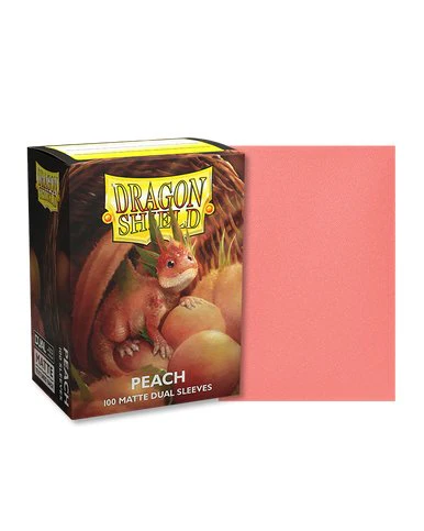 Dragon Shield: 100ct Standard Size Dual Matte Peach Sleeves