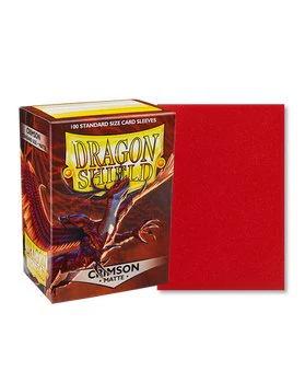 Dragon Shield: 100ct Standard Size Matte Crimson Sleeves