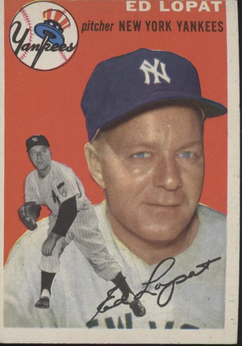 Ed Lopat 1954 Topps #5 New York Yankees VG-EX #2