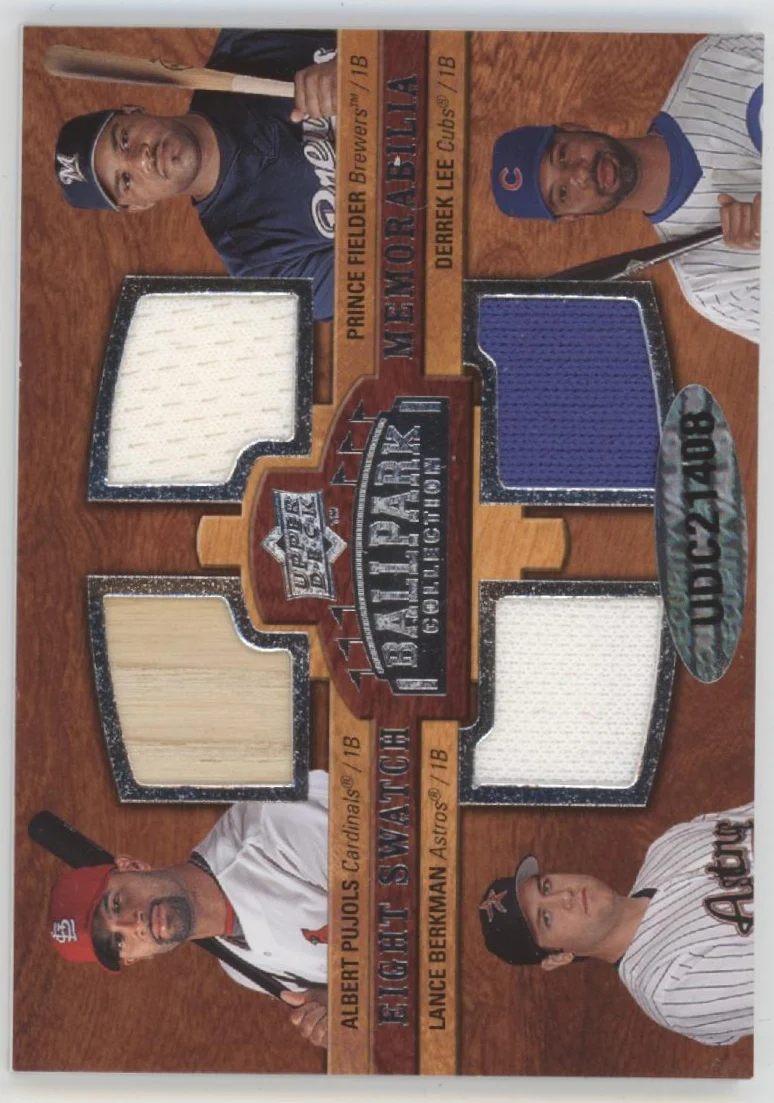 Eight Swatch Memorabilia 2008 Upper Deck Ballpark Collection - Image 2