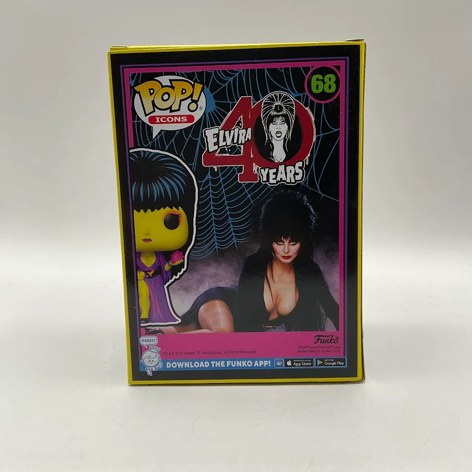 Elvira (Blacklight) Funko Pop! Icons #68 Entertainment Earth Exclusive - Image 3