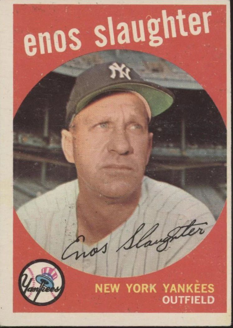 Enos Slaughter 1959 Topps #155 New York Yankees VG #2