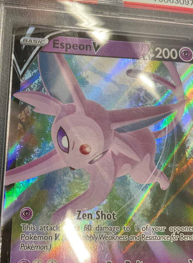 Espeon V Pokemon Evolving Skies #064 PSA 9 - Image 3