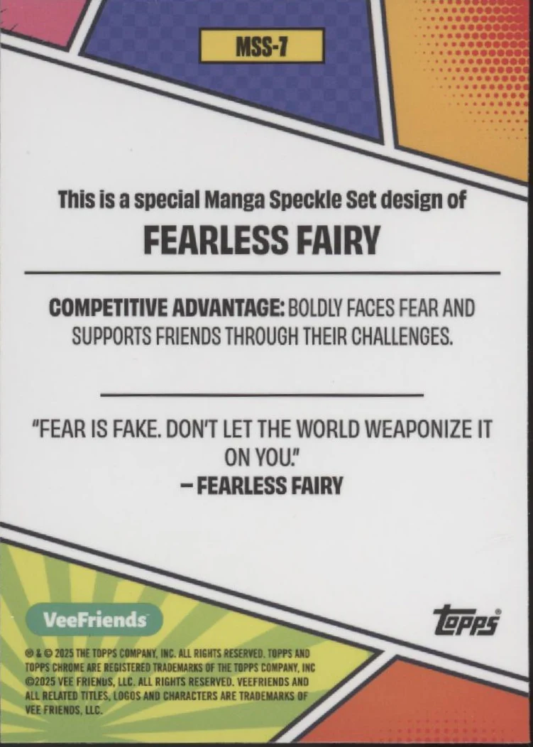 Fearless Fairy 2025 Topps Chrome VeeFriends Manga Speckle #MSS-7 - Image 2