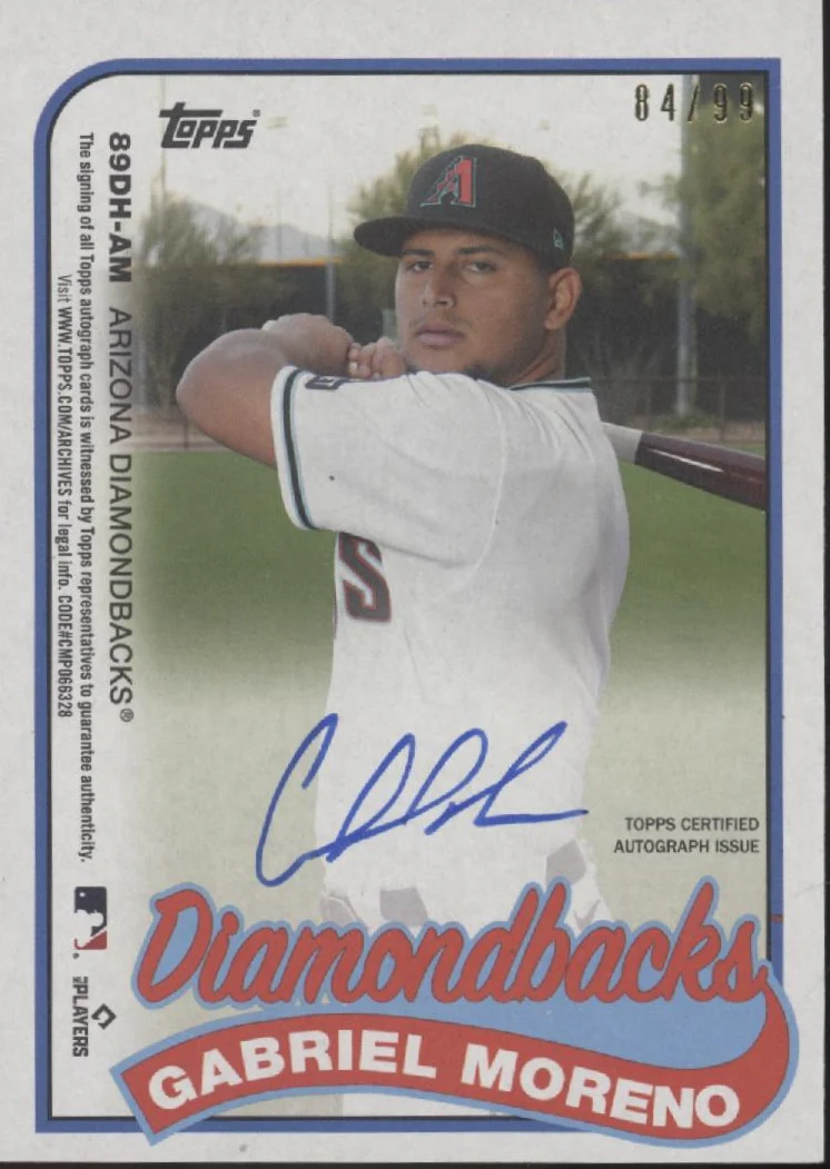 Francisco Alvarez / Gabriel Moreno 2023 Topps Archives Dual Auto 84/99 - Image 2