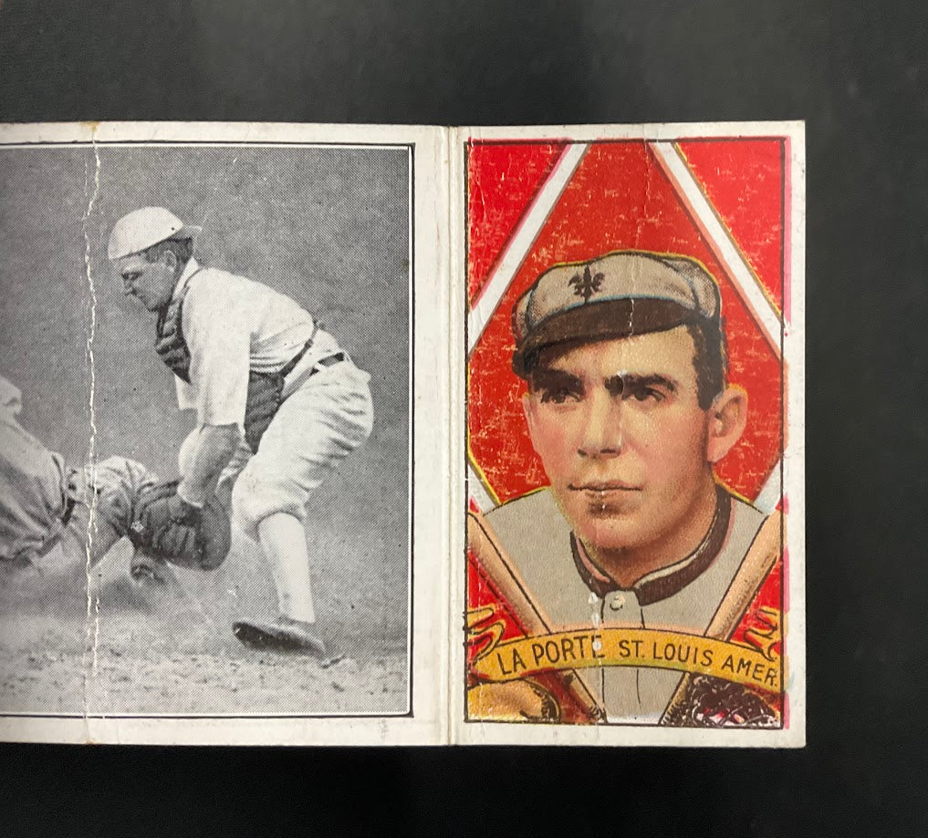 Frank LaPorte RJ Wallace 1912 Hassan Triple Fold A Close Play at Home Plate PR - Image 4