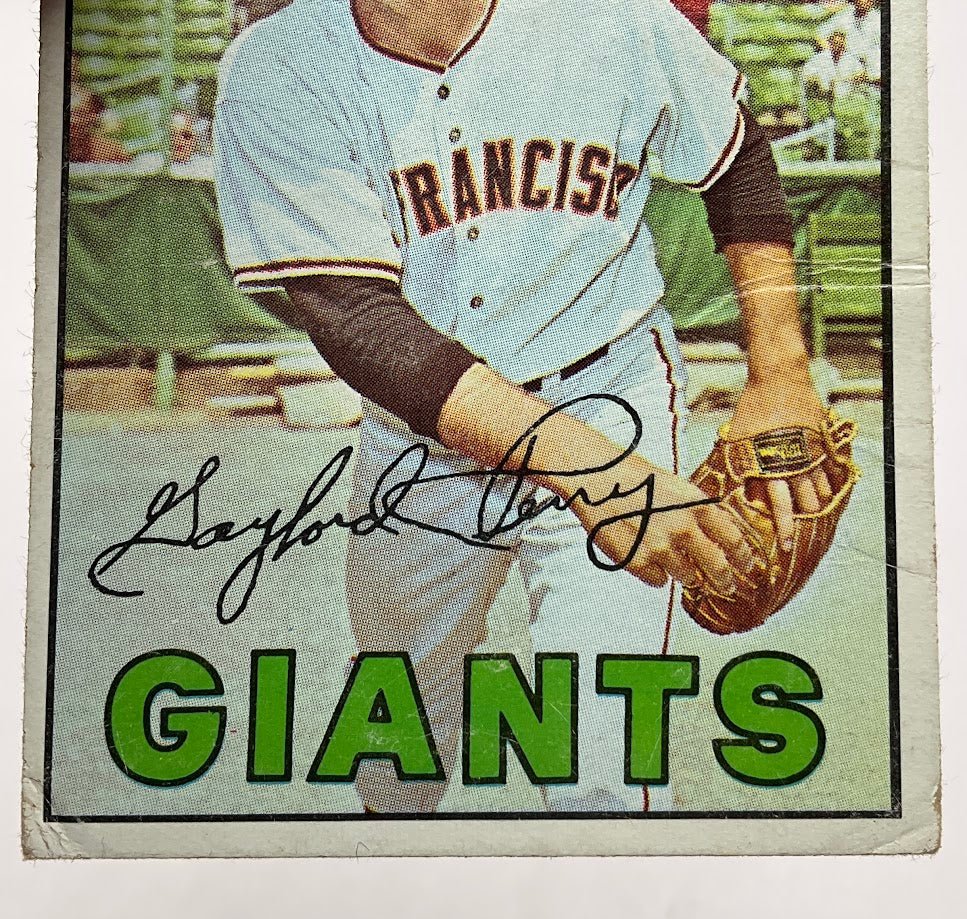 Gaylord Perry 1967 Topps #320 San Francisco Giants GD - Image 3