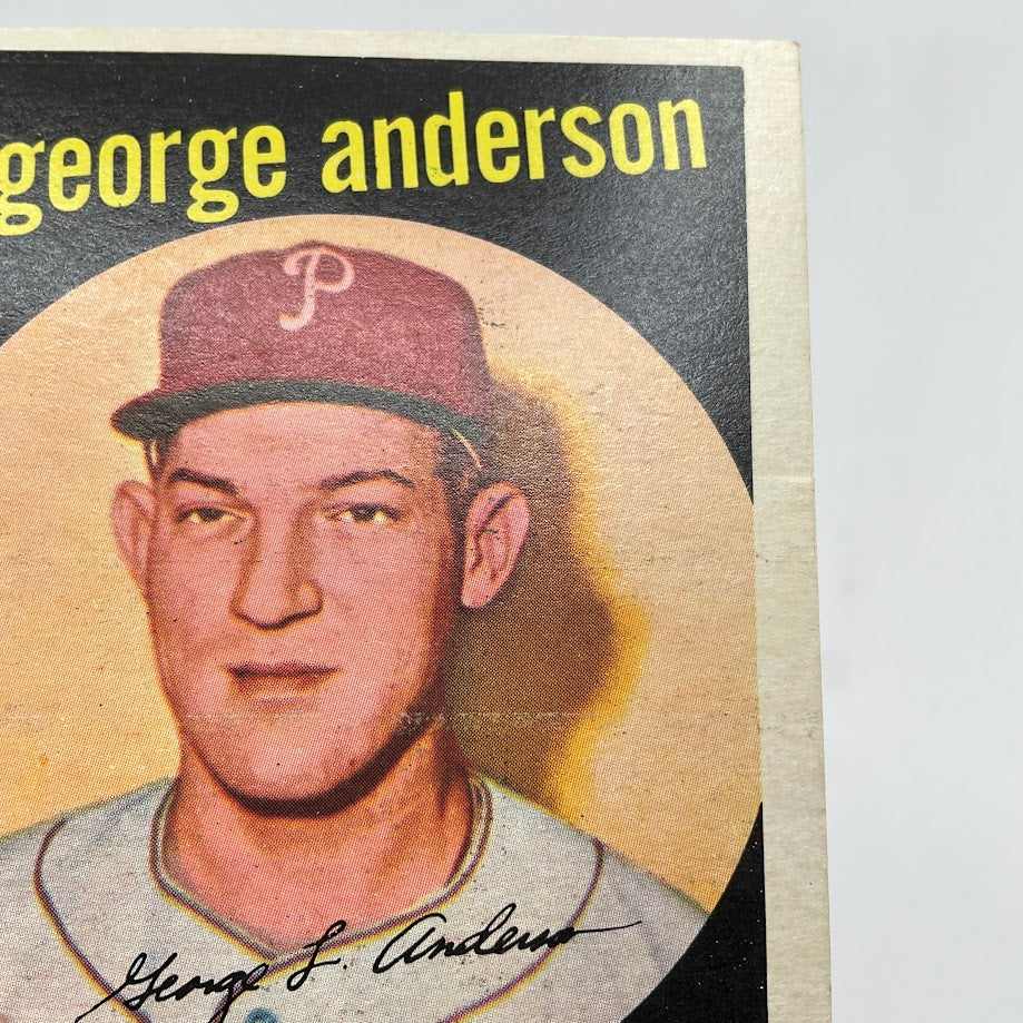 George Anderson 1959 Topps RC #338 Philadelphia Phillies VG #2 - Image 3