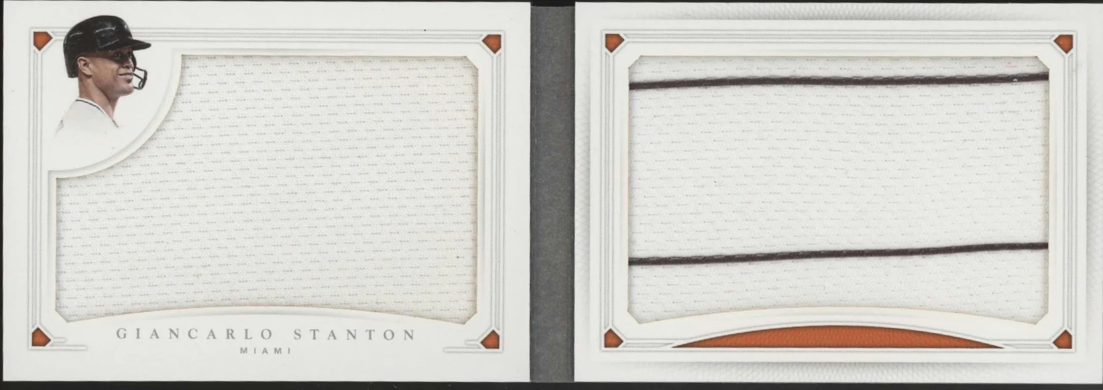 Giancarlo Stanton 2016 Panini National Treasures Dual Swatches 14/25 #CMB-GS - Image 2