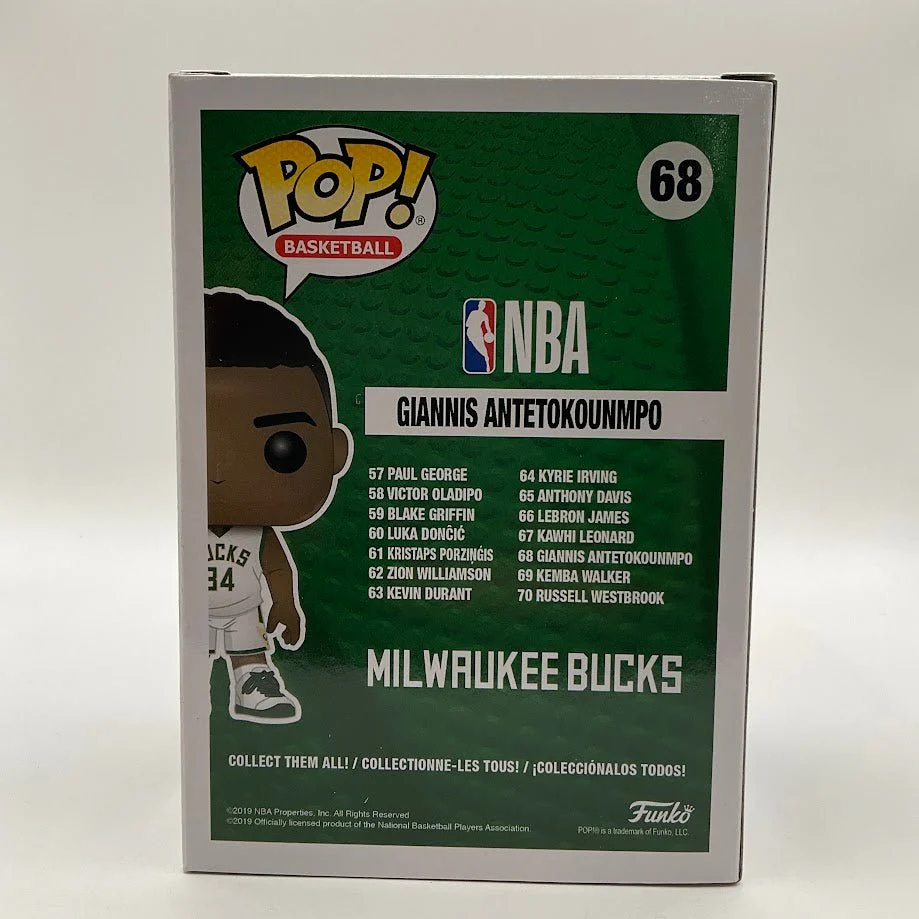 Giannis Antetokounmpo (White) Funko Pop! Milwaukee Bucks #68 - Image 3
