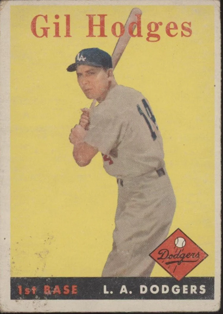 Gil Hodges 1958 Topps #162 Los Angeles Dodgers VG #1