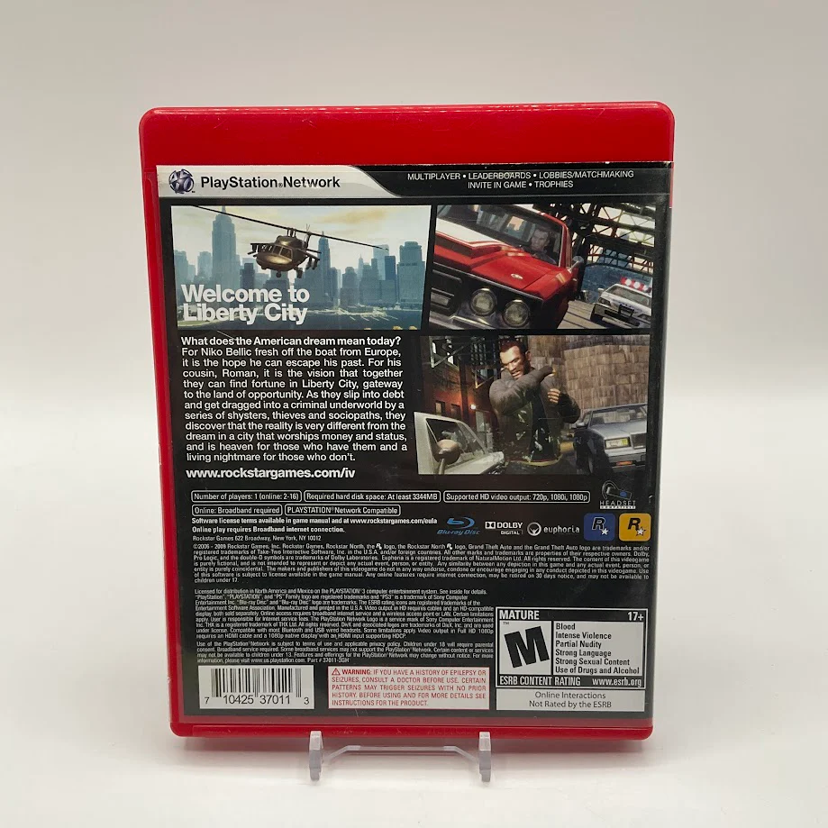 Grand Theft Auto IV [Greatest Hits] Playstation 3 Used #1 - Image 2