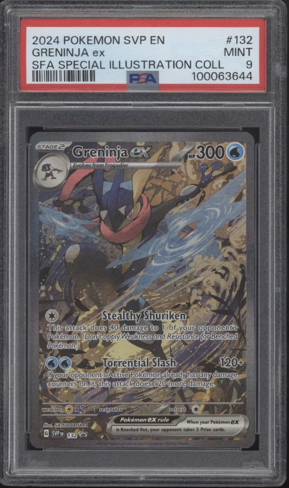 Greninja ex Pokemon Shrouded Fable Special Illustration Collection #132 PSA 9 #2