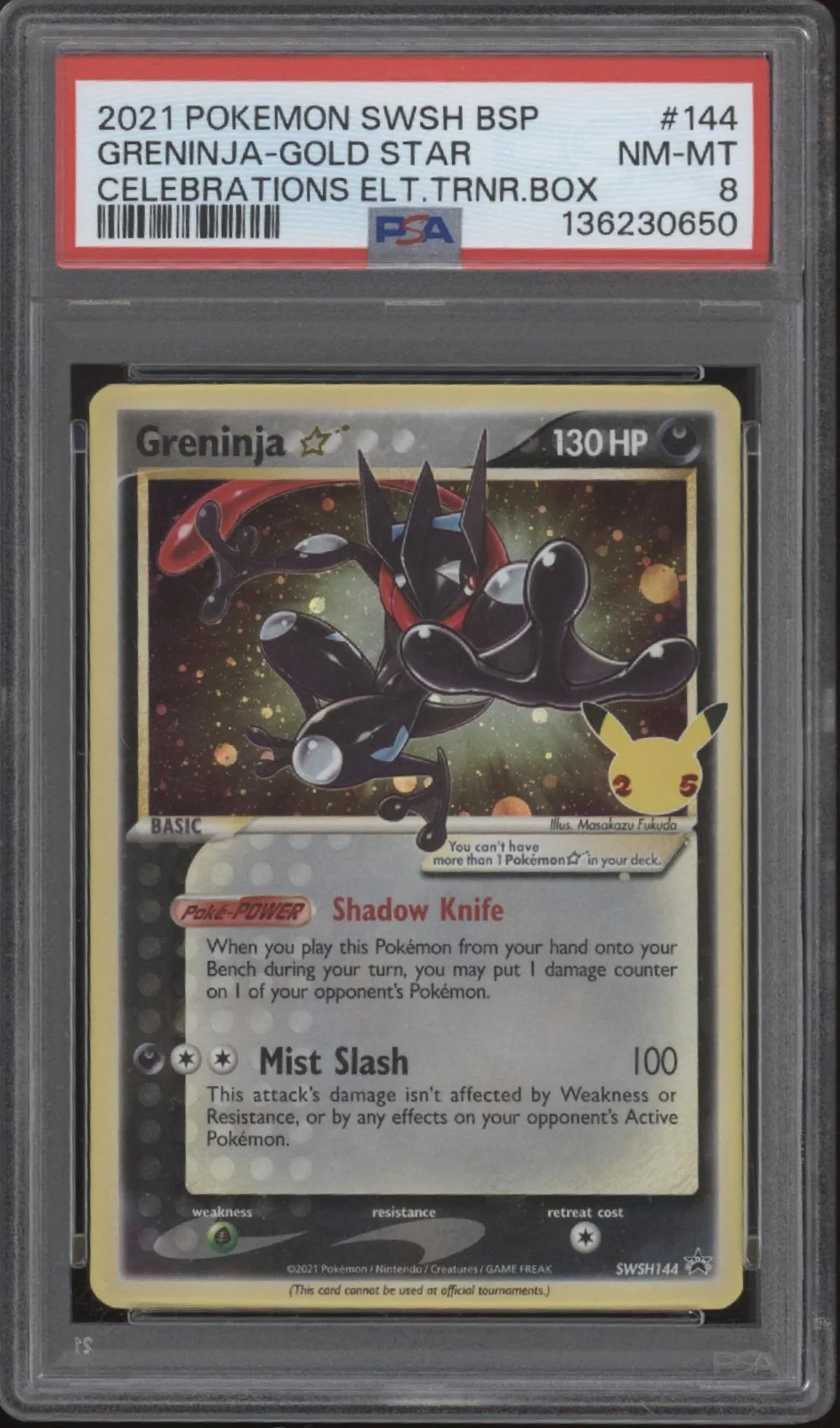 Greninja Pokemon Celebrations Elite Trainer Box Gold Star #144 PSA 8 #1