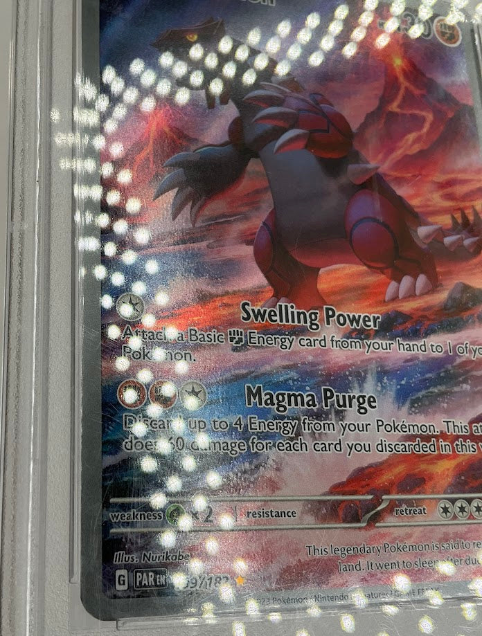 Groudon Pokemon Paradox Rift Illustration Rare #199 PSA 9 #3 - Image 4