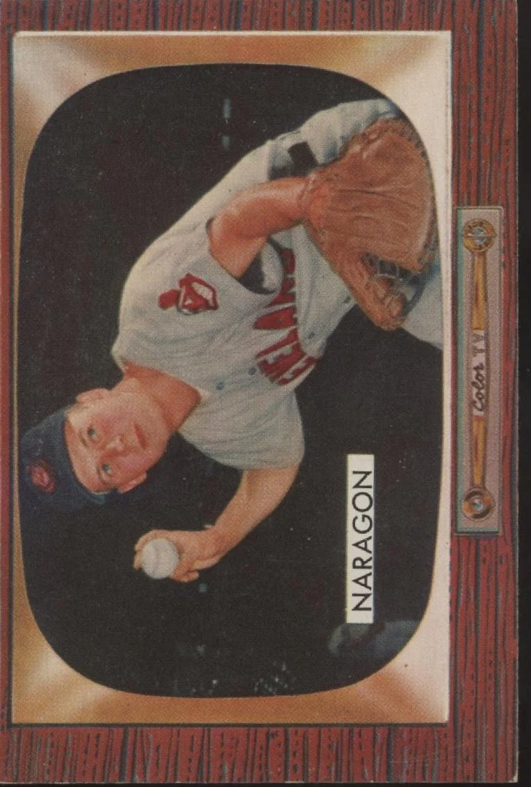 Hal Naragon 1955 Bowman RC #129 Cleveland Indians EX