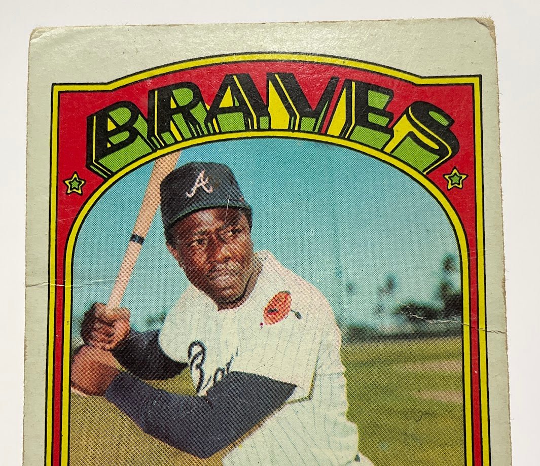 Hank Aaron 1972 Topps #299 Atlanta Braves VG - Image 3