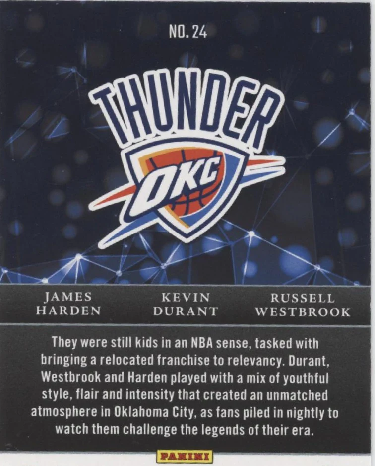 Harden / Durant / Westbrook 2024-25 Panini Origins Nucleus #24 - Image 2