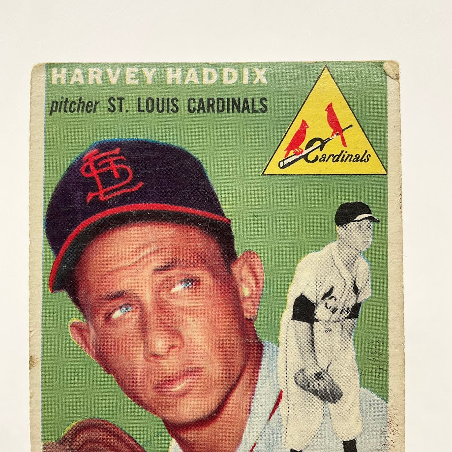 Harvey Haddix 1954 Topps #9 St. Louis Cardinals VG - Image 3