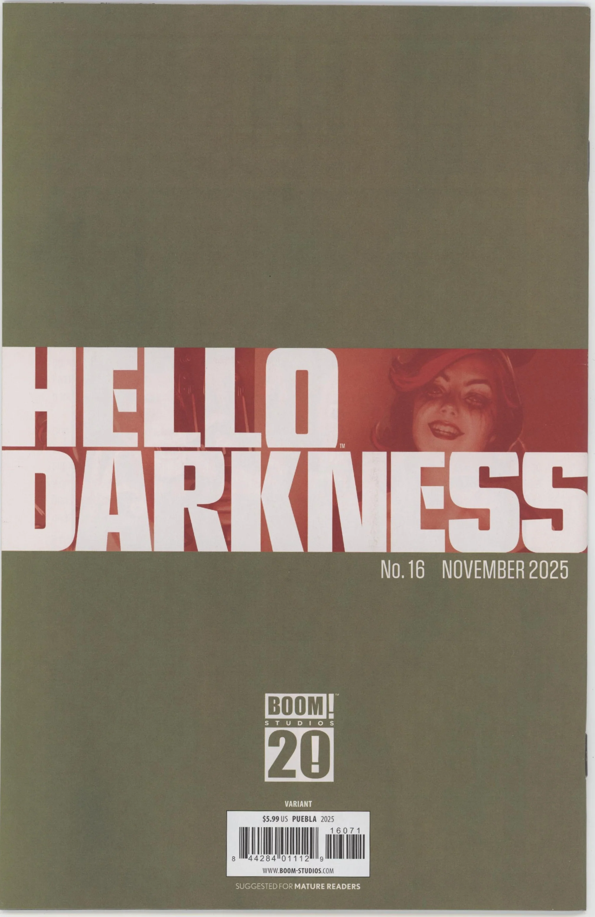 Hello Darkness #16 E 1 in 10 Variant Edition (Full Art, Puebla) - Image 2