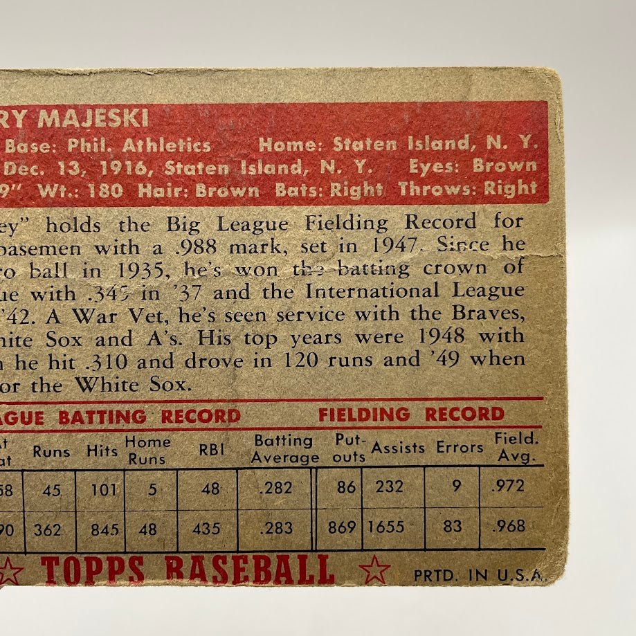 Henry Majeski 1952 Topps #112 Philadelphia Athletics PR - Image 5
