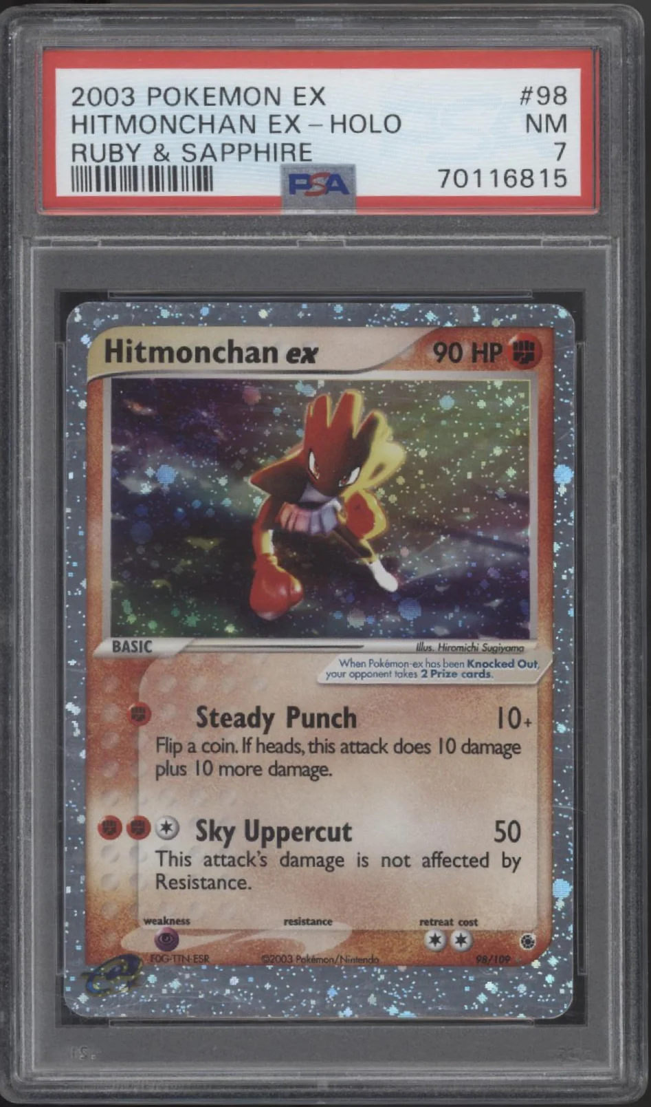 Hitmonchan ex Pokemon Ruby & Sapphire #98 PSA 7
