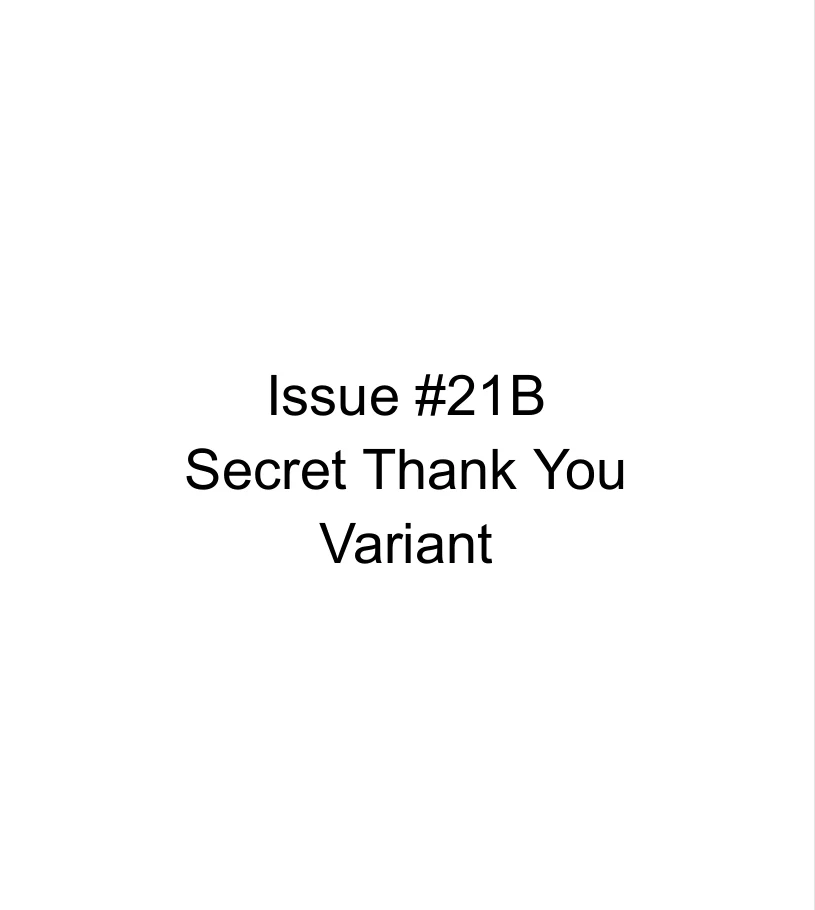 House of the Slaughter Ashcan Issue #21B Secret Thank You Variant - Image 3