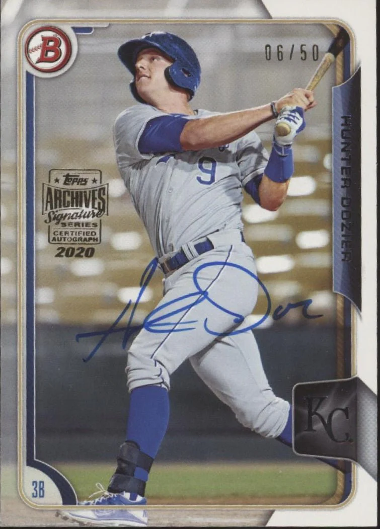 Hunter Dozier 2020 Topps Archives Signature Series Auto 06/50 #BP56