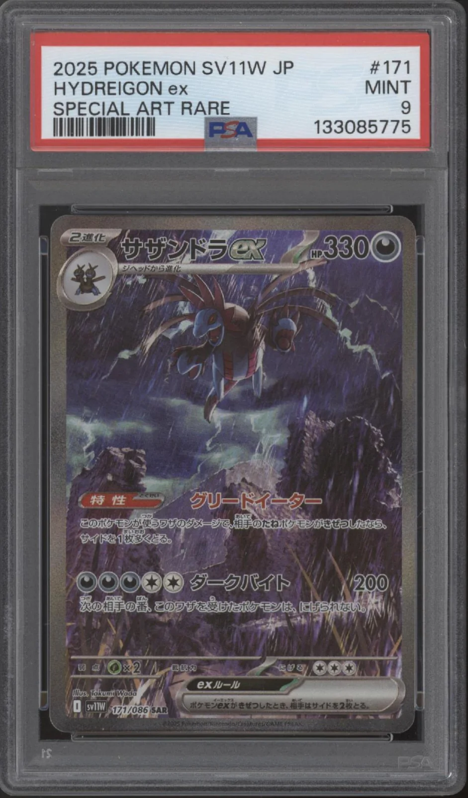 Hydreigon ex Pokemon White Flare Special Art Rare Japanese #171 PSA 9