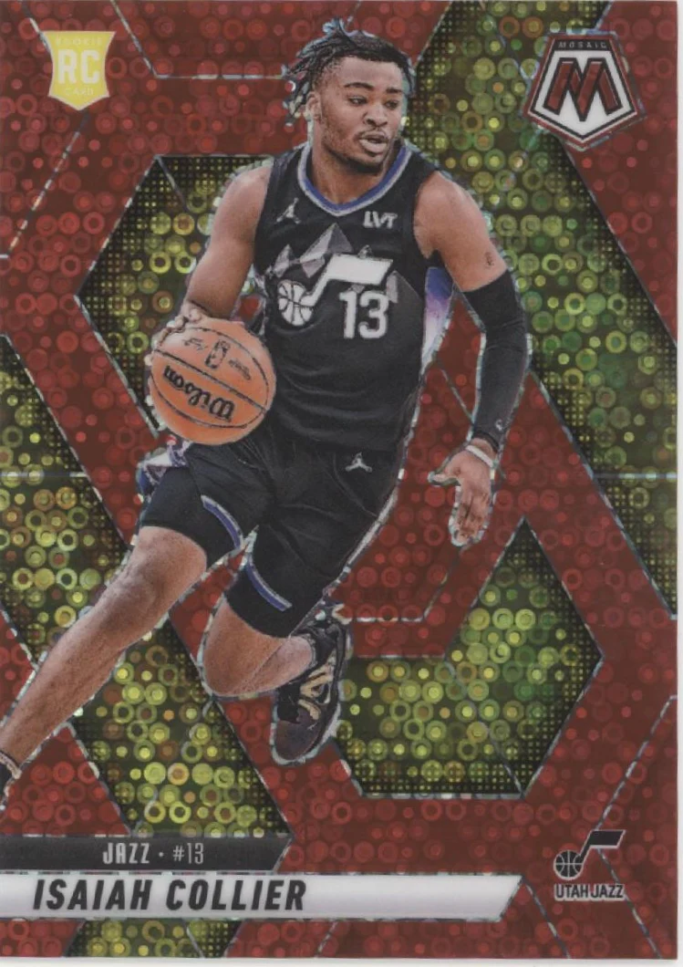 Isaiah Collier 2024-25 Panini Mosaic Red Fast Break Prizm 74/99 #222