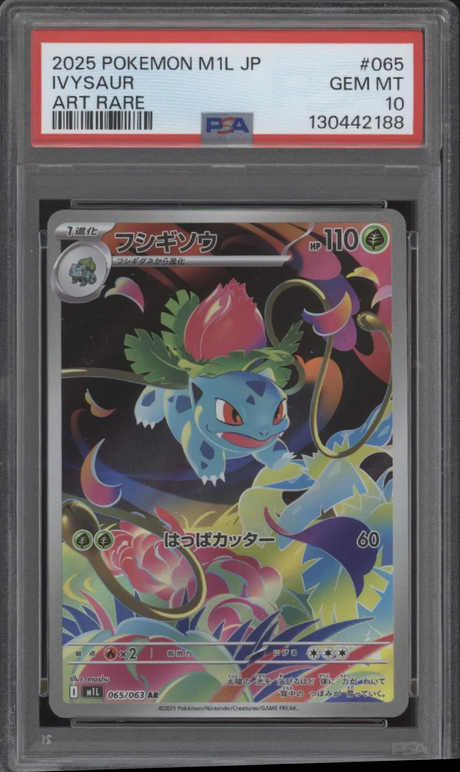 Ivysaur Pokemon Mega Brave Art Rare Japanese #065 PSA 10
