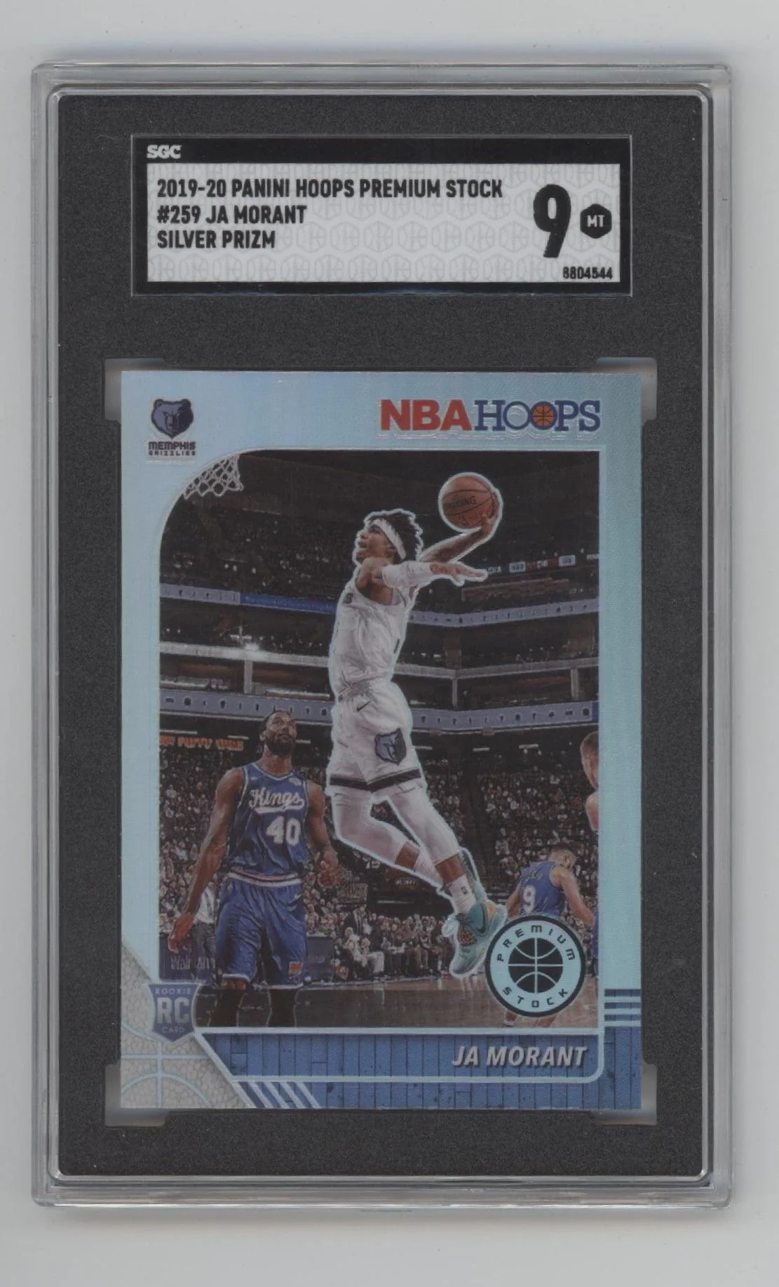 Ja Morant 2019-20 Panini Hoops Premium Stock Silver Prizm RC #259 SGC 9