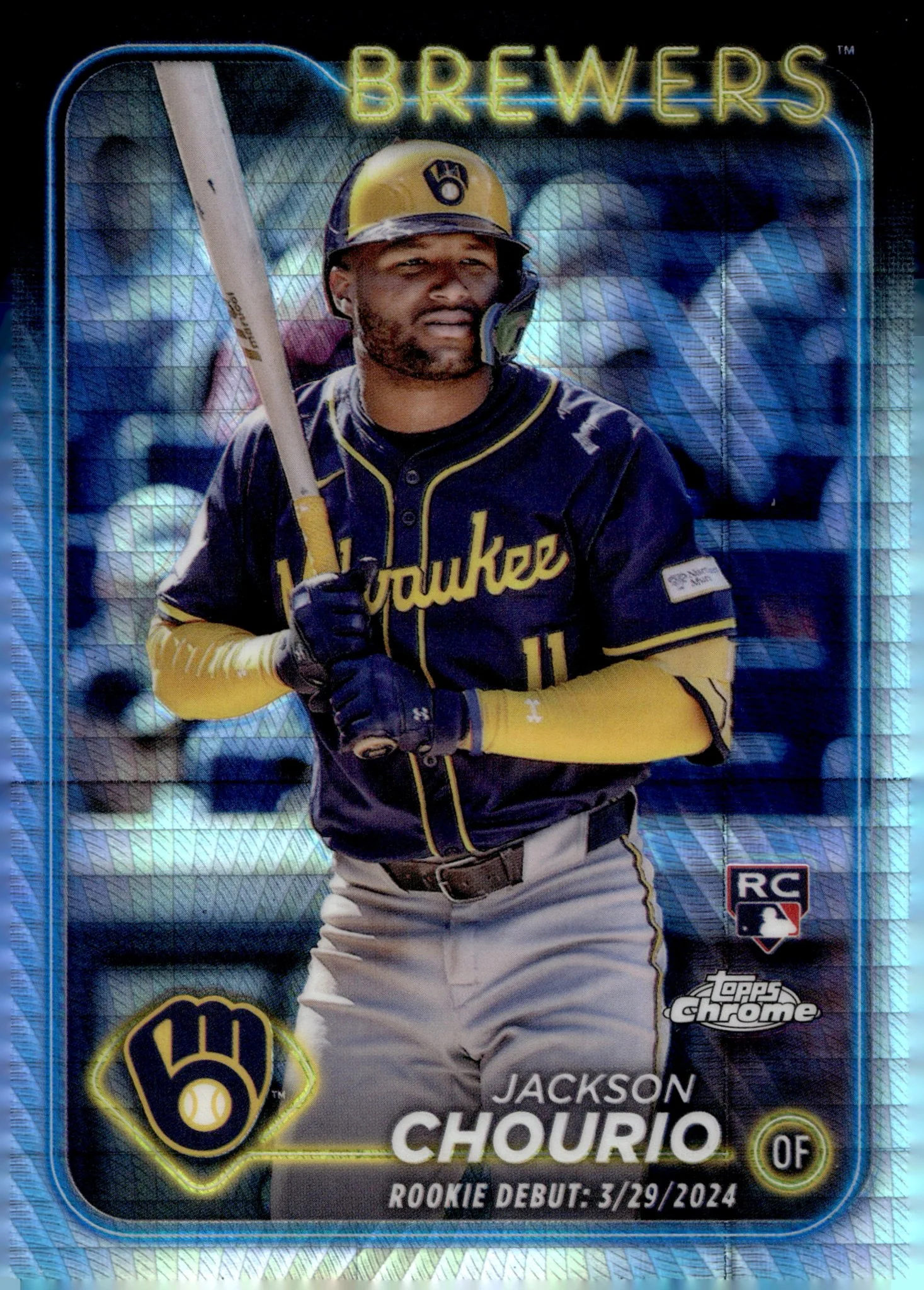 Jackson Chourio 2024 Topps Chrome Hyper Refractor RC #USC30