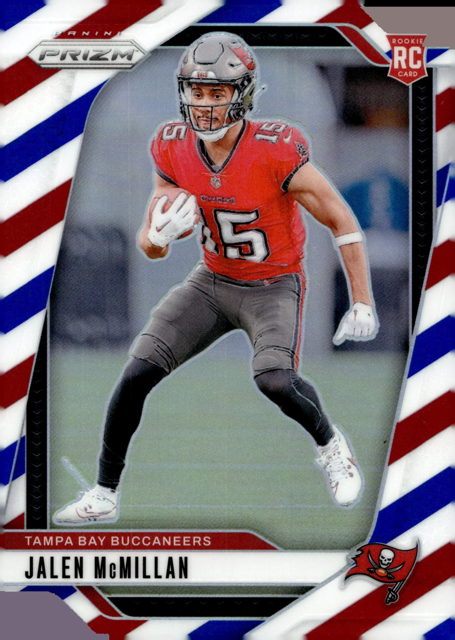Jalen McMillan 2024 Panini Prizm Red White & Blue Prizm RC #338