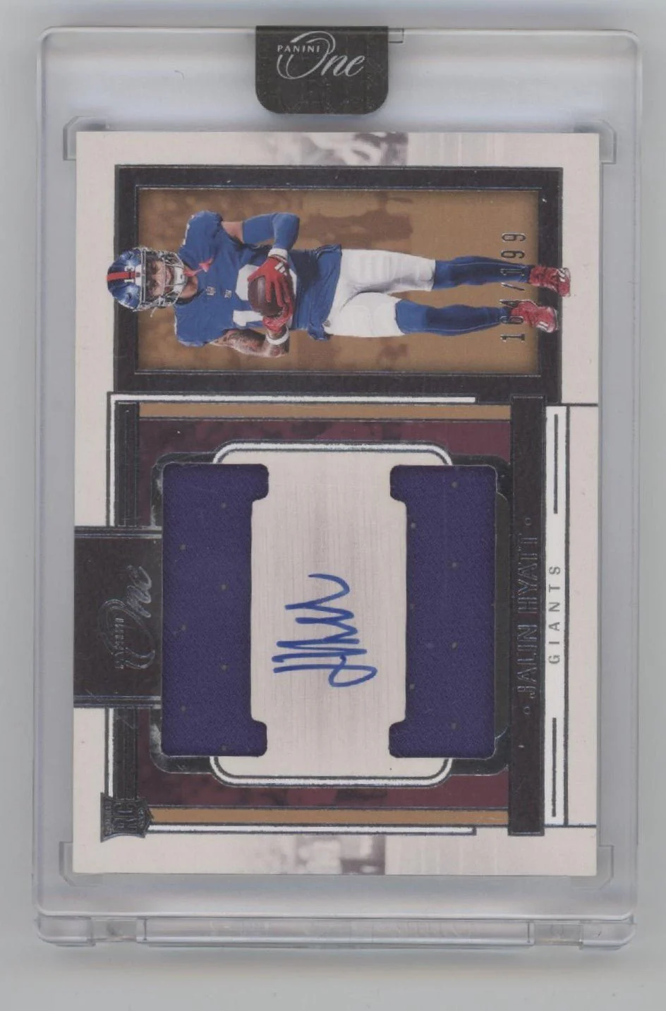 Jalin Hyatt 2023 Panini One Swatch RC Auto 164/199 #46