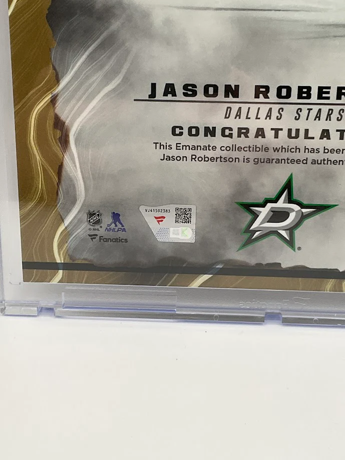 Jason Robertson Underwraps Emanate Auto Dallas Stars 02/50 Fanatics COA - Image 4