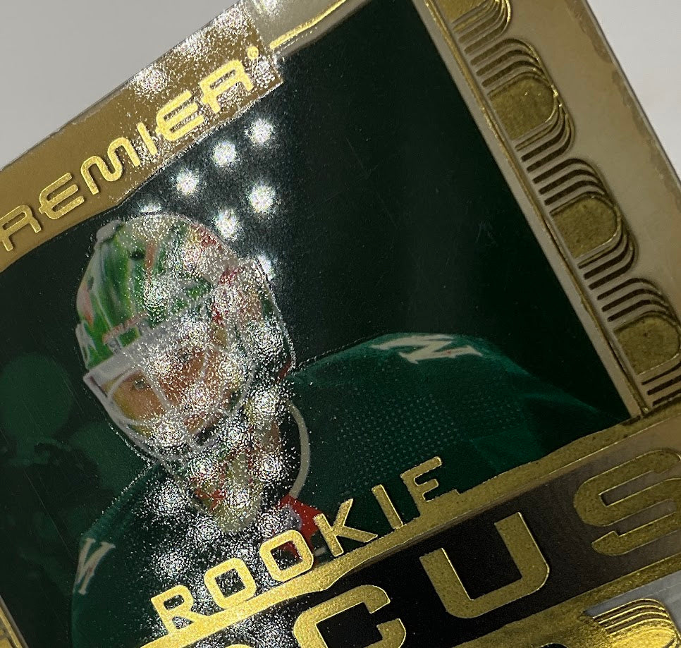 Jesper Wallstedt 2024-25 Upper Deck Premier Rookie Focus Swatch RC Auto 08/49 - Image 4