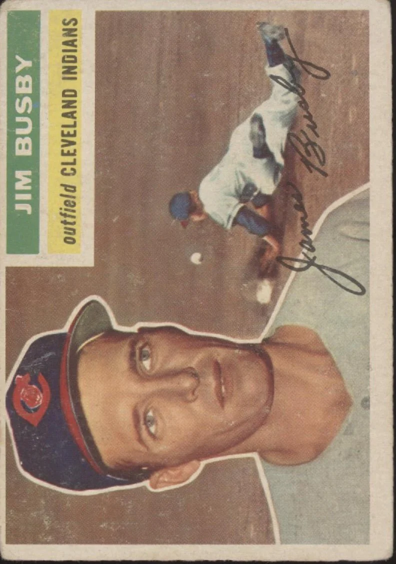 Jim Busby 1956 Topps #330 Cleveland Indians VG #2