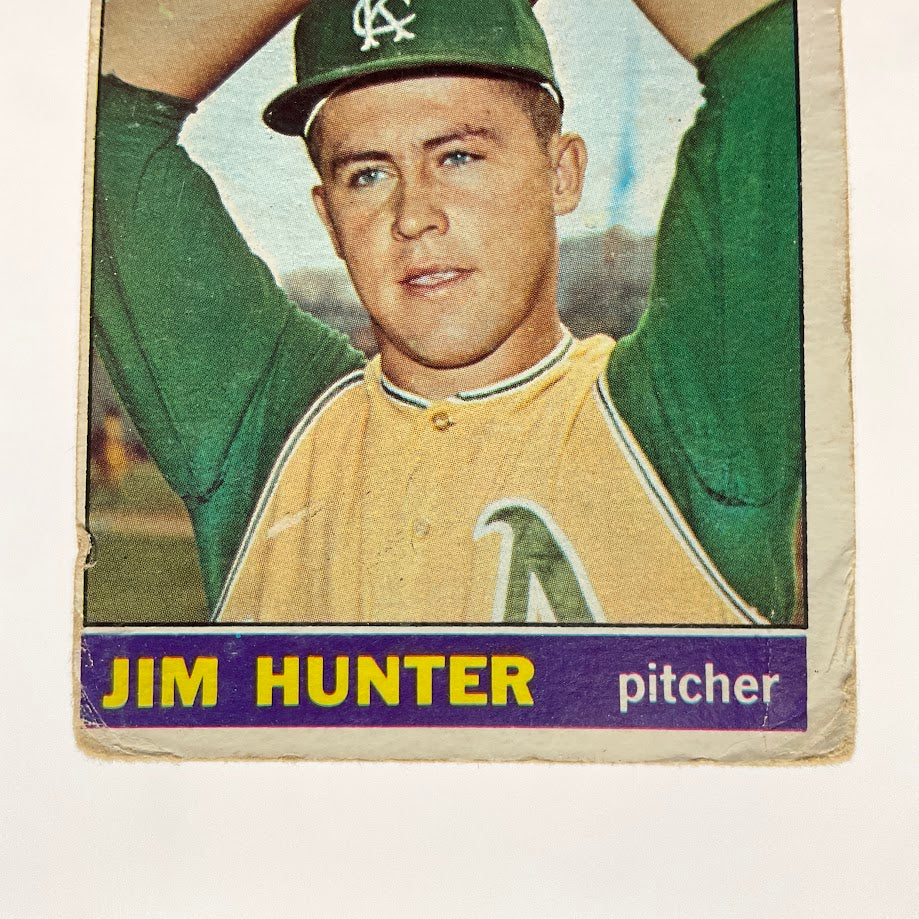 Jim Hunter 1966 Topps #36 Kansas City Athletics PR - Image 4