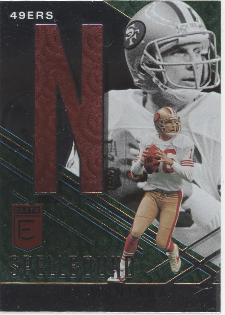 Joe Montana 2021 Panini Donruss Elite Spellbound "MONTANA" Lot - Image 12