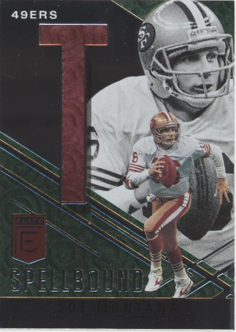 Joe Montana 2021 Panini Donruss Elite Spellbound "MONTANA" Lot - Image 8